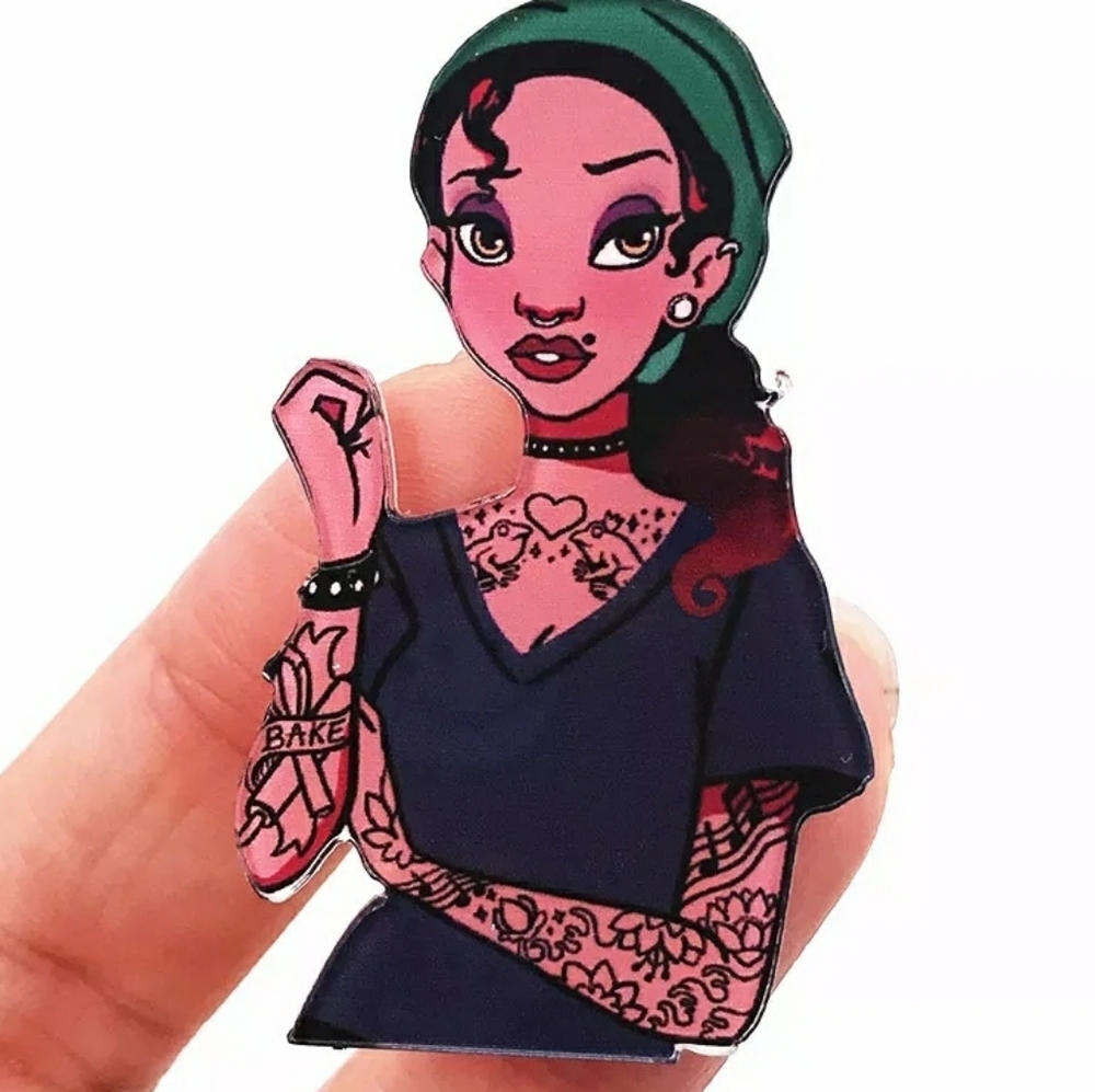 Tattooed Princess Tiana Pin